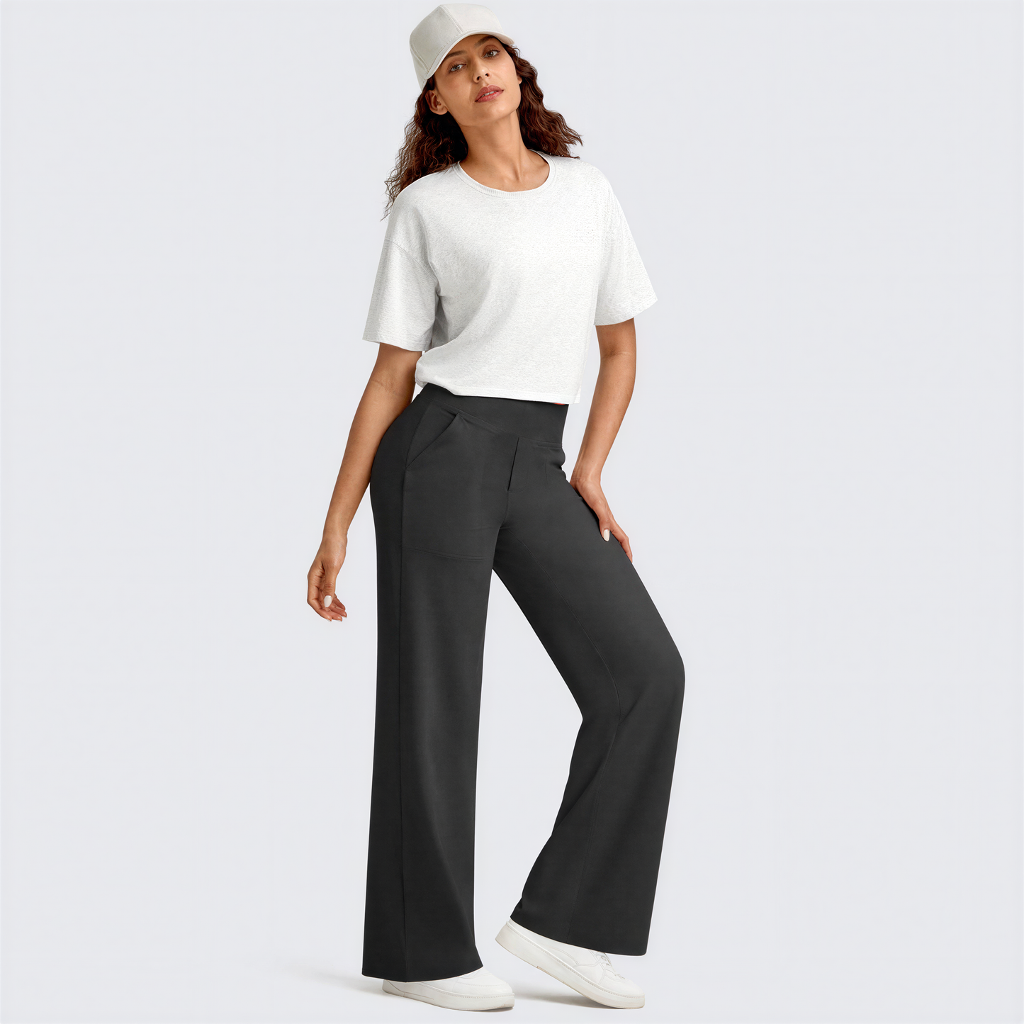 Relaxed Fit High Waist Yoga Pants for Women