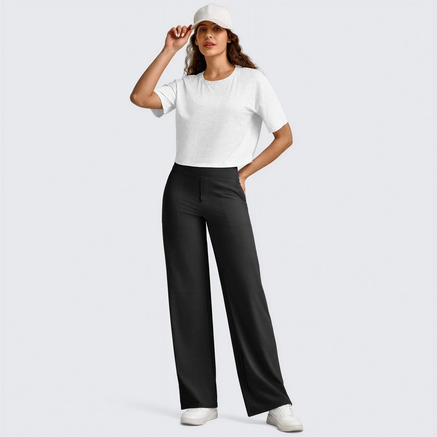Relaxed Fit High Waist Yoga Pants for Women