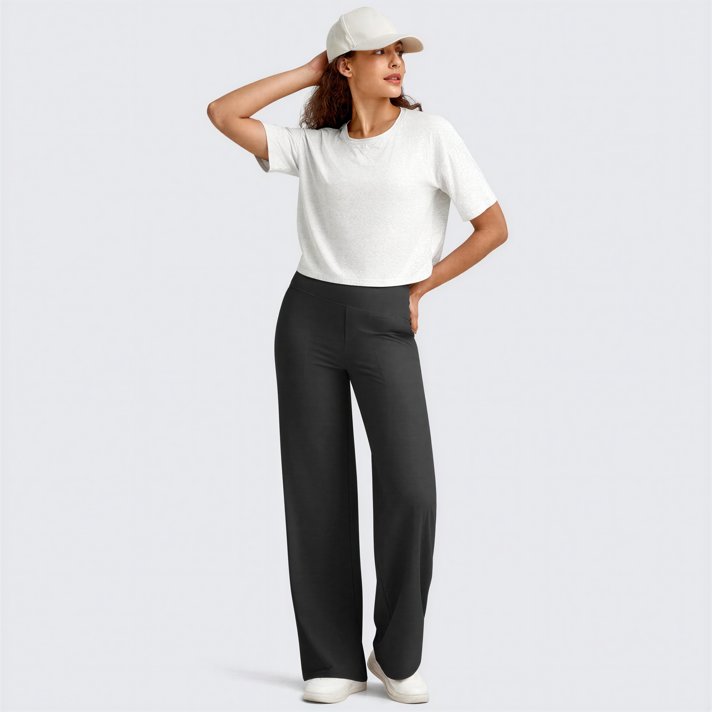 Relaxed Fit High Waist Yoga Pants for Women