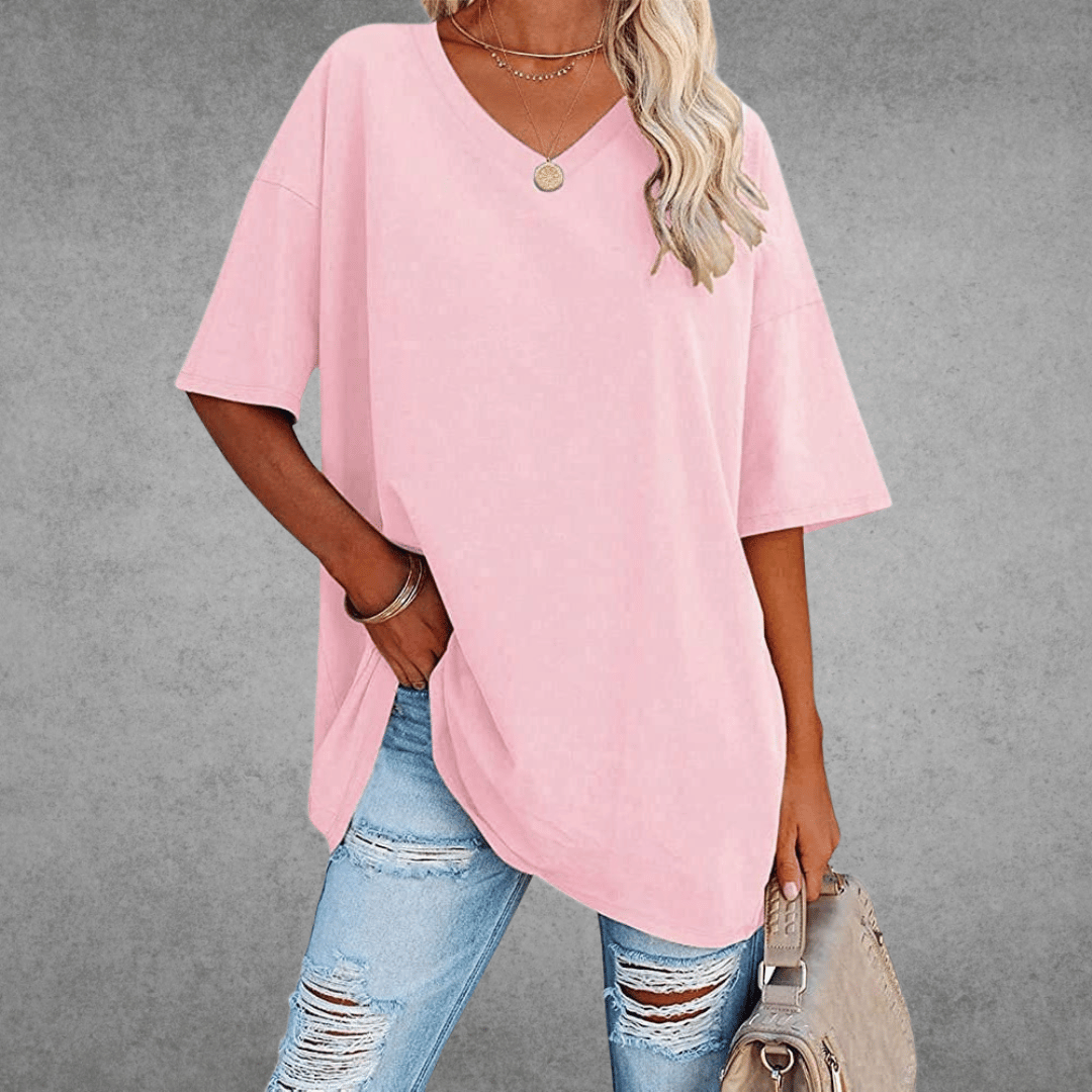 Relaxed Fit Casual V Neck T Shirt