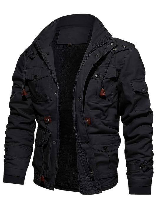 Insulated Water Resistant Mens Hooded Coat - OutfitLondon