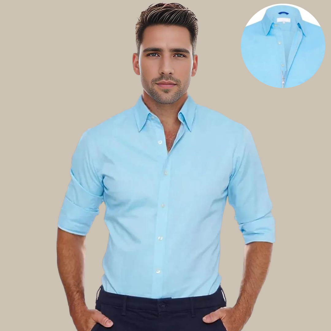 Easy Care Men's Zip Shirt for Work