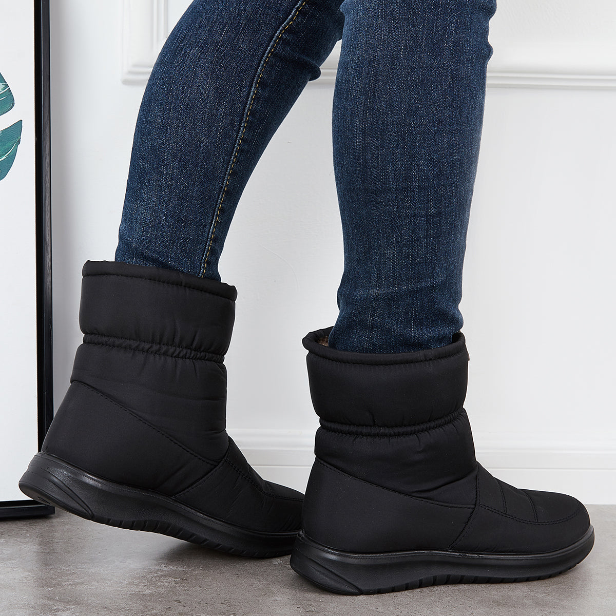 Waterproof Winter Snow Boots Warm Fur Lining Booties