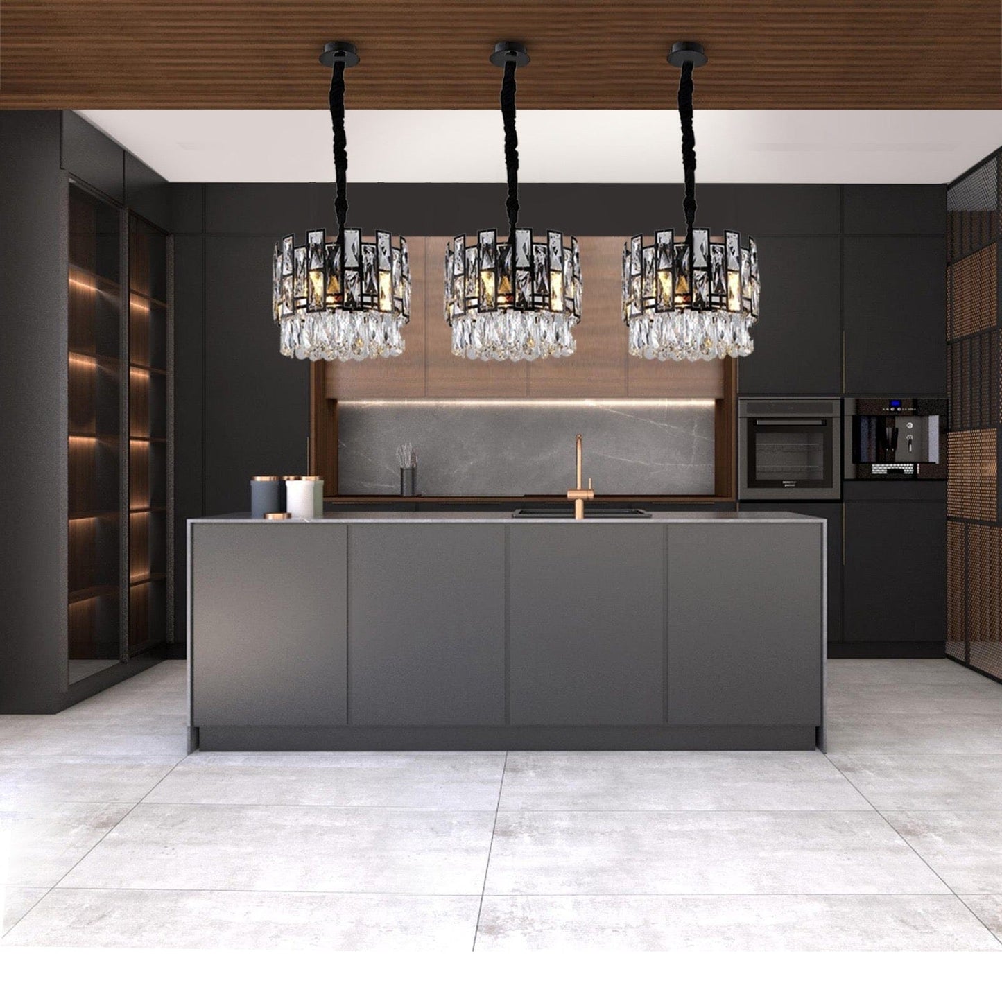 Elegant Glass Pendant LED Lighting in Chrome Finish - OutfitLondon