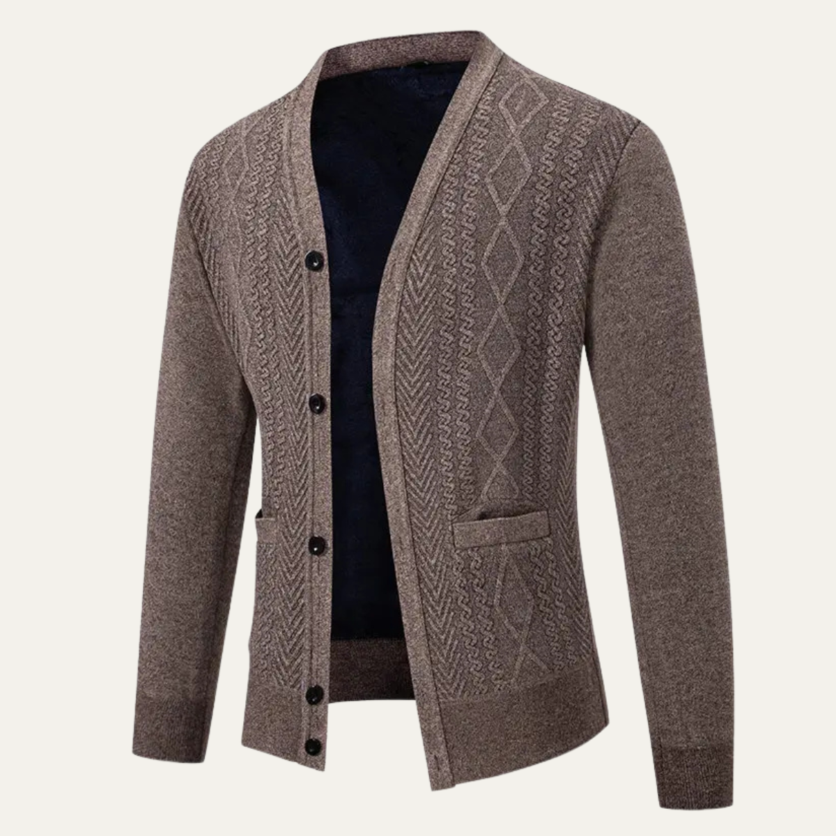 Slim Fit Men's Knit V Neck Sweater Cardigan