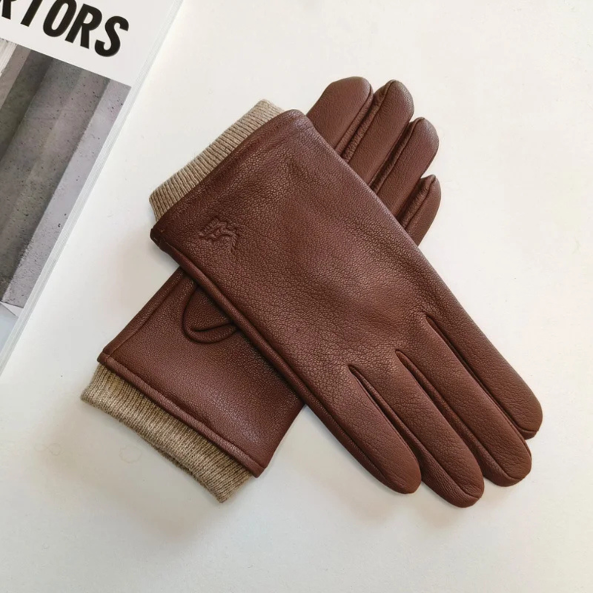 Warm Men's Woolen Winter Gloves