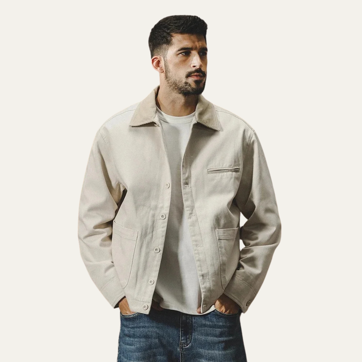 Stylish Men's Classic Button Down Coat Jacket