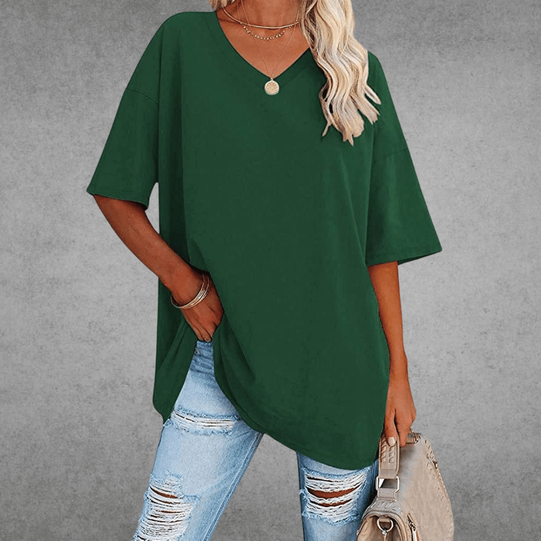 Relaxed Fit Casual V Neck T Shirt