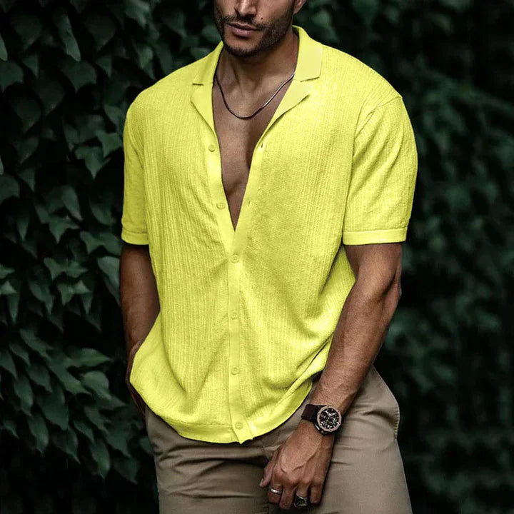 Lightweight Breathable Mens Linen Shirt