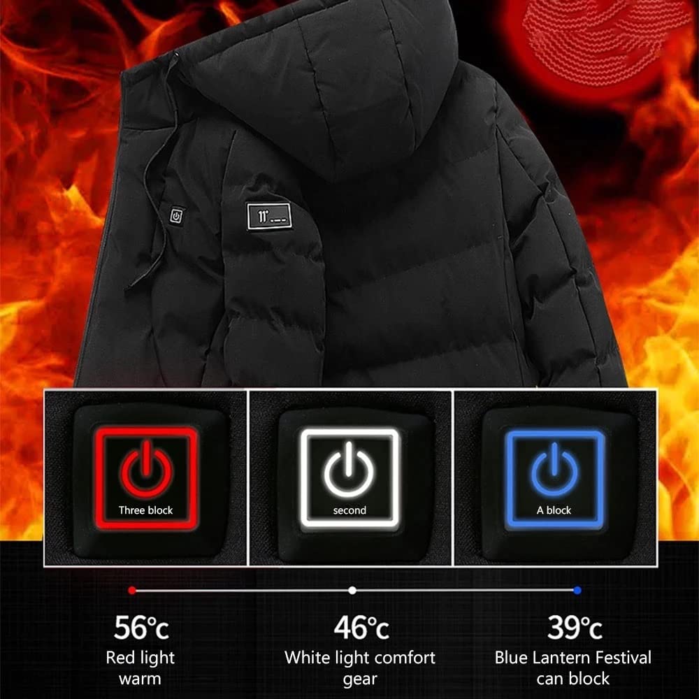 Winter Heated Jackets SmartHeating Cotton Codts HedtedHooded Jackets for Men
