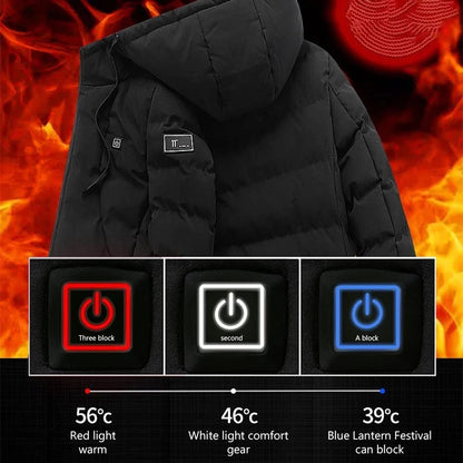 Winter Heated Jackets SmartHeating Cotton Codts HedtedHooded Jackets for Men