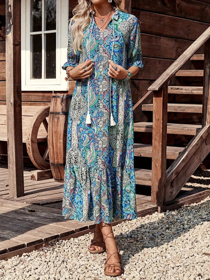 Bohemian Floral Maxi Summer Dress