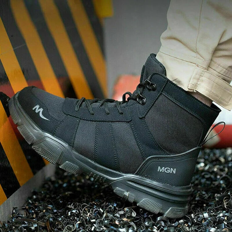 Waterproof Insulated Work Boots with Steel Toe Caps
