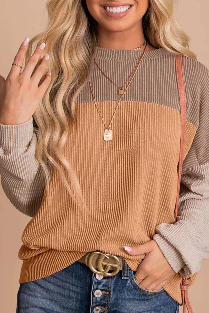 Cozy Thermal Crew Neck Sweater for Ladies