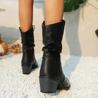Western Boots – Block Heel – Chic Autumn Style