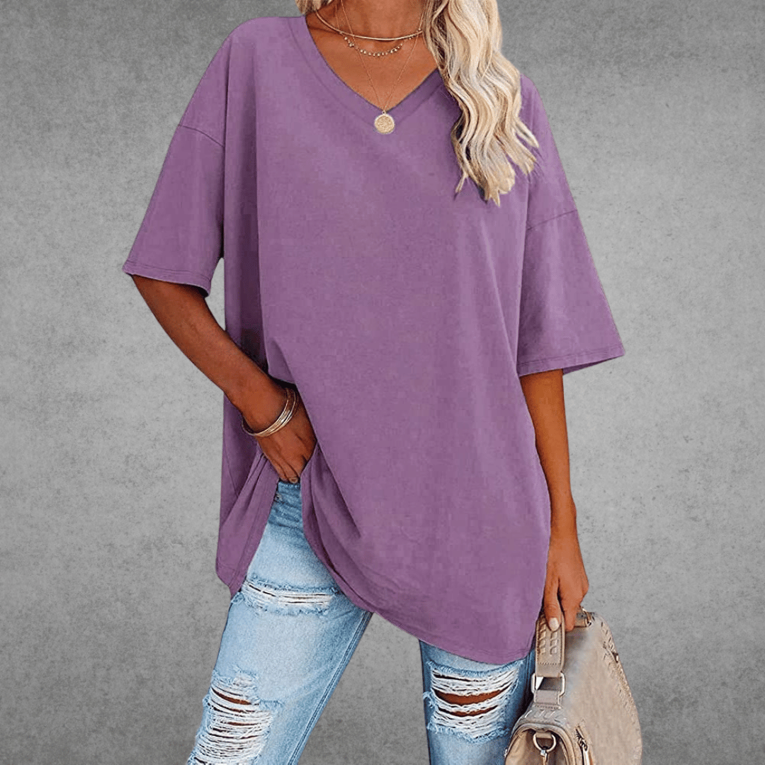 Relaxed Fit Casual V Neck T Shirt