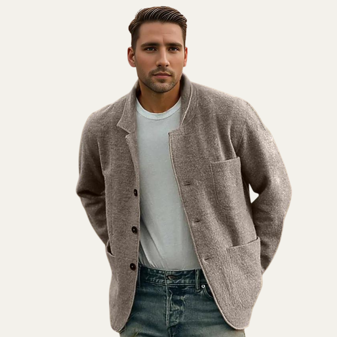 Men's Relaxed Fit Easy Button Jacket - OutfitLondon