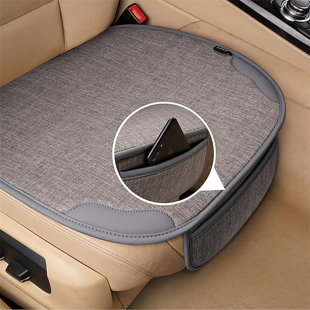 1pc Waterproof Anti-Slip Seat Cushion Cover for Front Car Seats, Easy Installation, Universal Fit