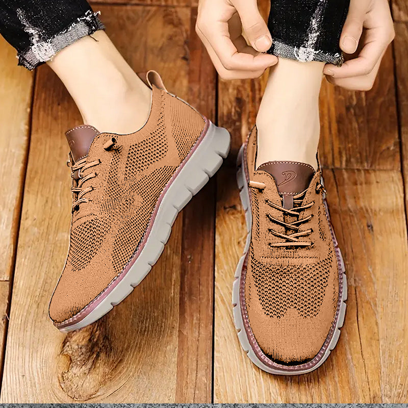 Vintage Style Tan Running Shoes - OutfitLondon