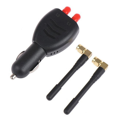 Mini Car GPS Blocker Signal Jammer 2 Antenna Dual-Channel