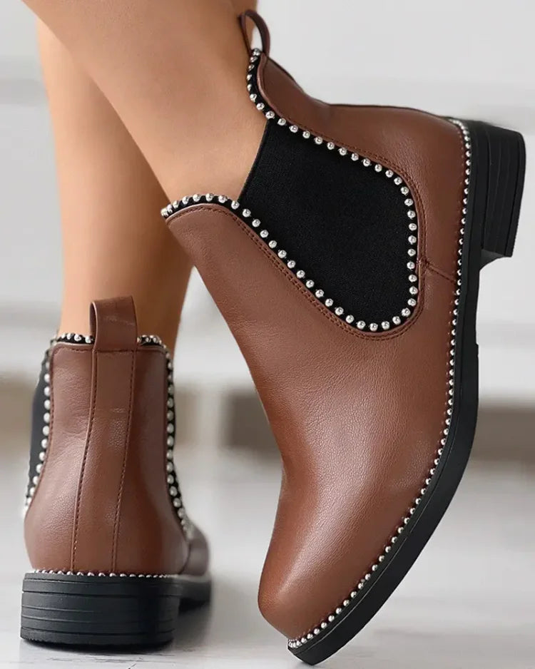 Chic Low Heel Ankle Boots for Women