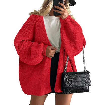 Women's Cozy Large Fit Fall Knit Sweater Cardigan
