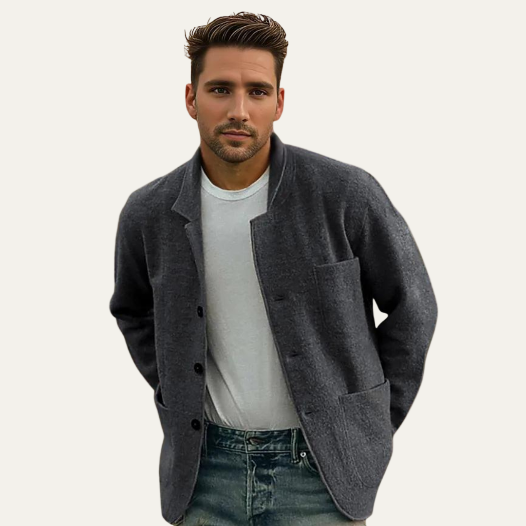 Men's Relaxed Fit Easy Button Jacket