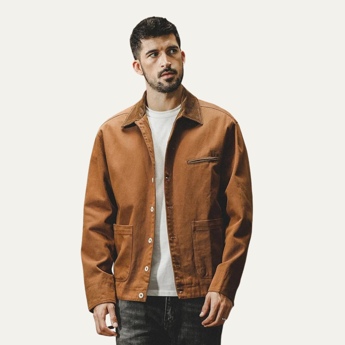 Stylish Men's Classic Button Down Coat Jacket