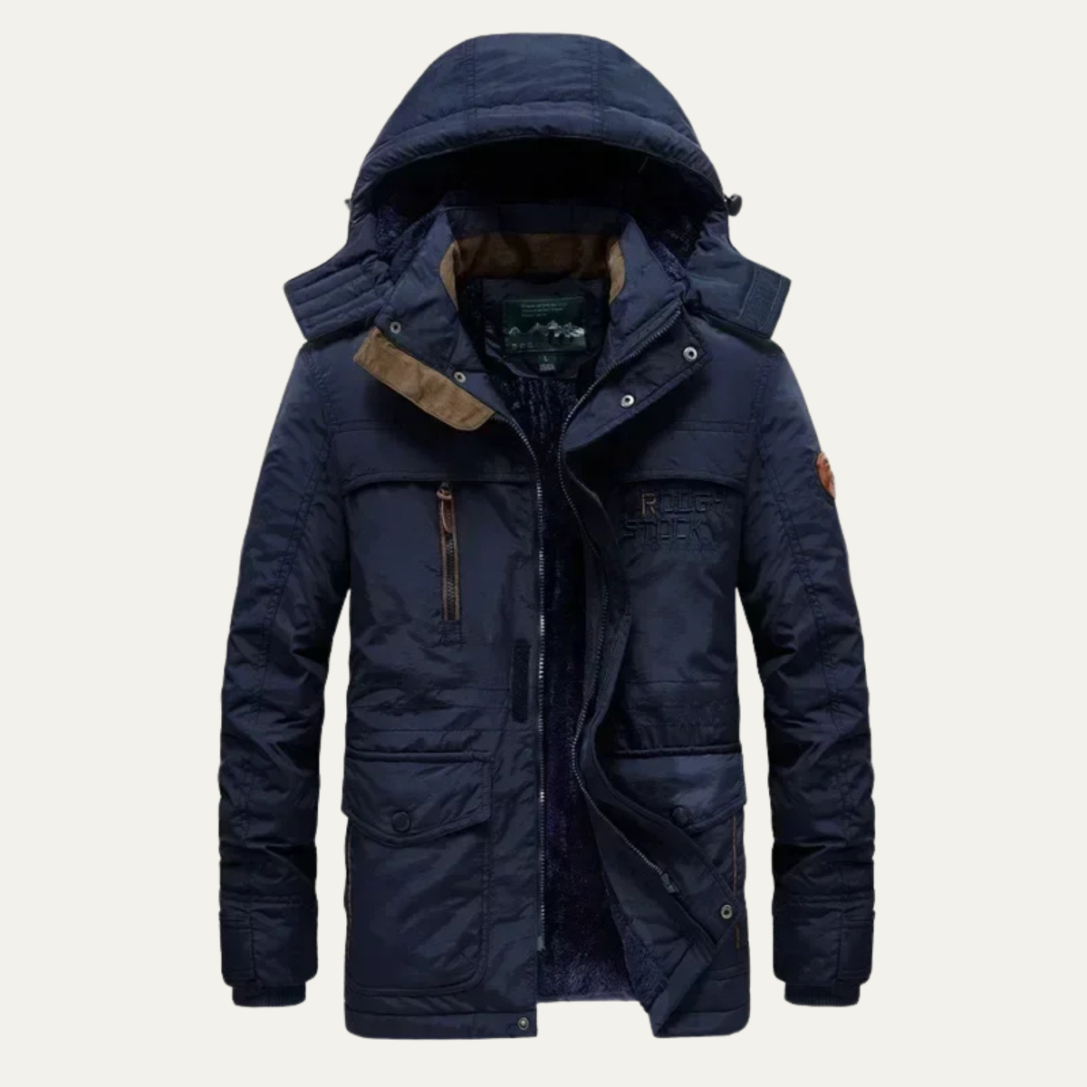Waterproof Men's Parka Coat with Multiple Pockets
