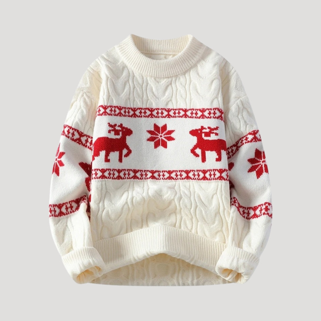 Warm Winter Crew Neck Pullover Sweater - OutfitLondon