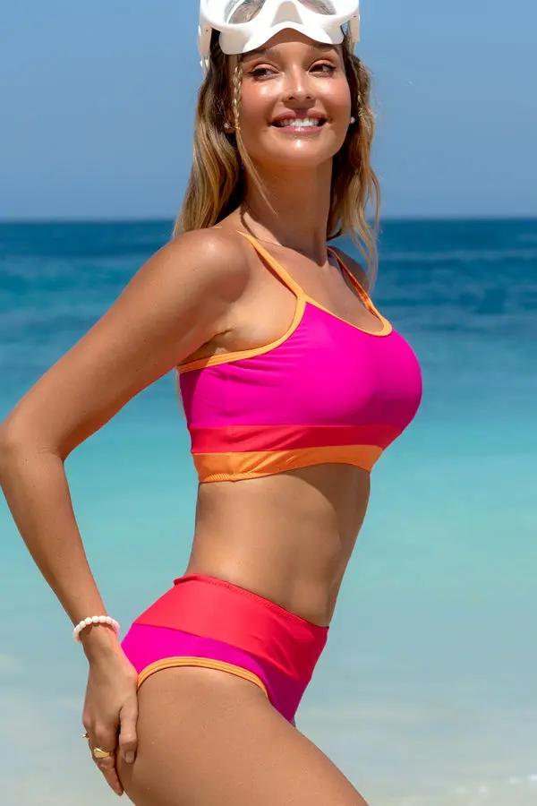Vibrant Multi Color Swimwear Bikini Set