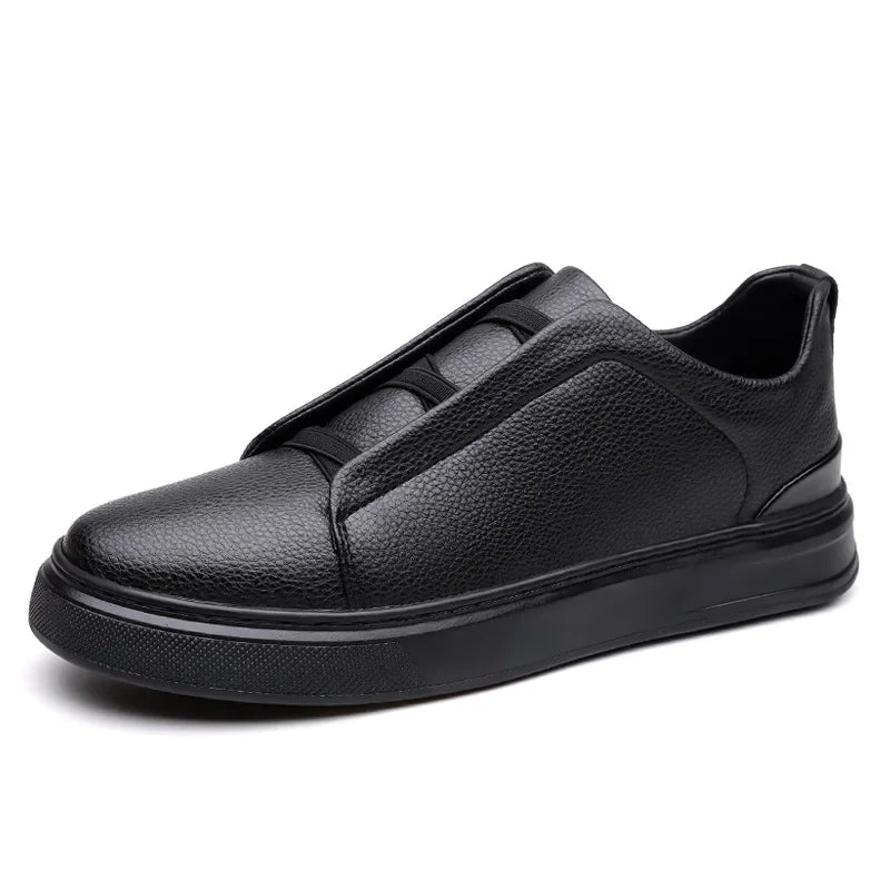 Leather Crossover Sneakers