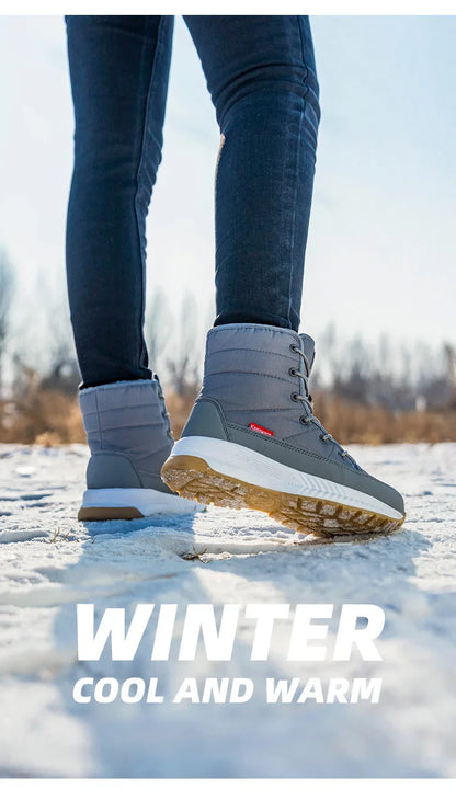Warm Insulated Snow Boots with Laces