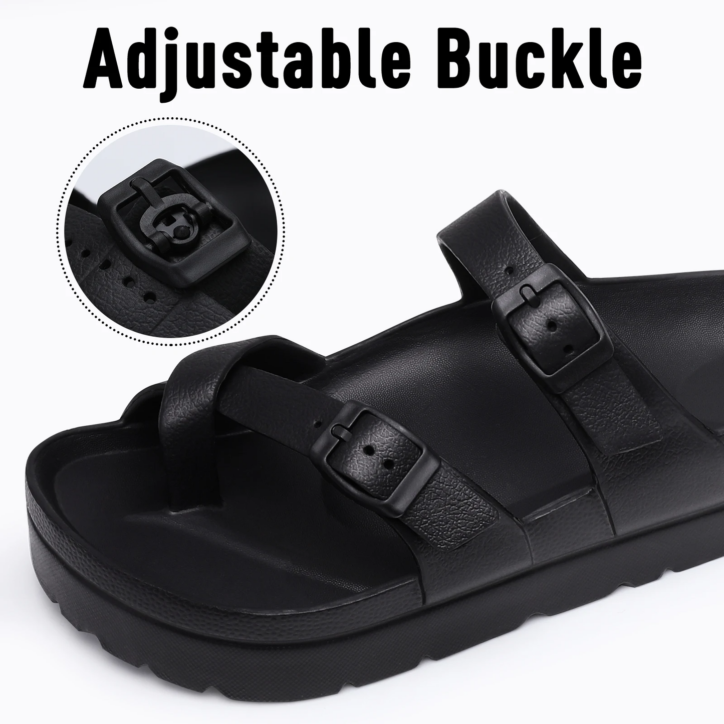 Women's Platform Clogs with Arch Support Adjustable Beach Sandals