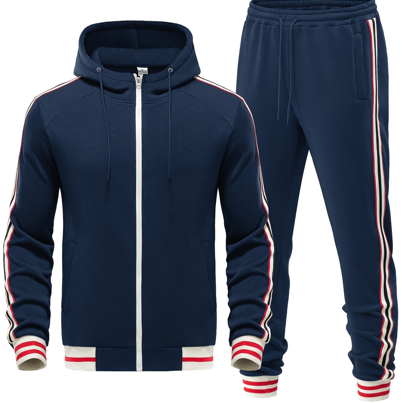 Sporty 2-Piece Hoodie Tracksuit Set for Men