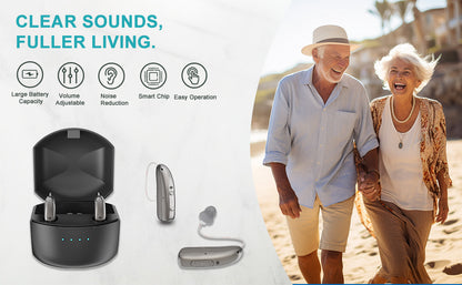 Rechargeable Behind Ear Hearing Aids, Bluetooth with App Control
