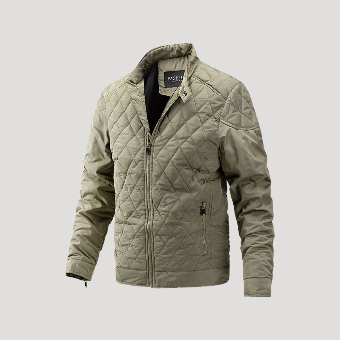 Warm Insulated Quilted Parka Coat for Men
