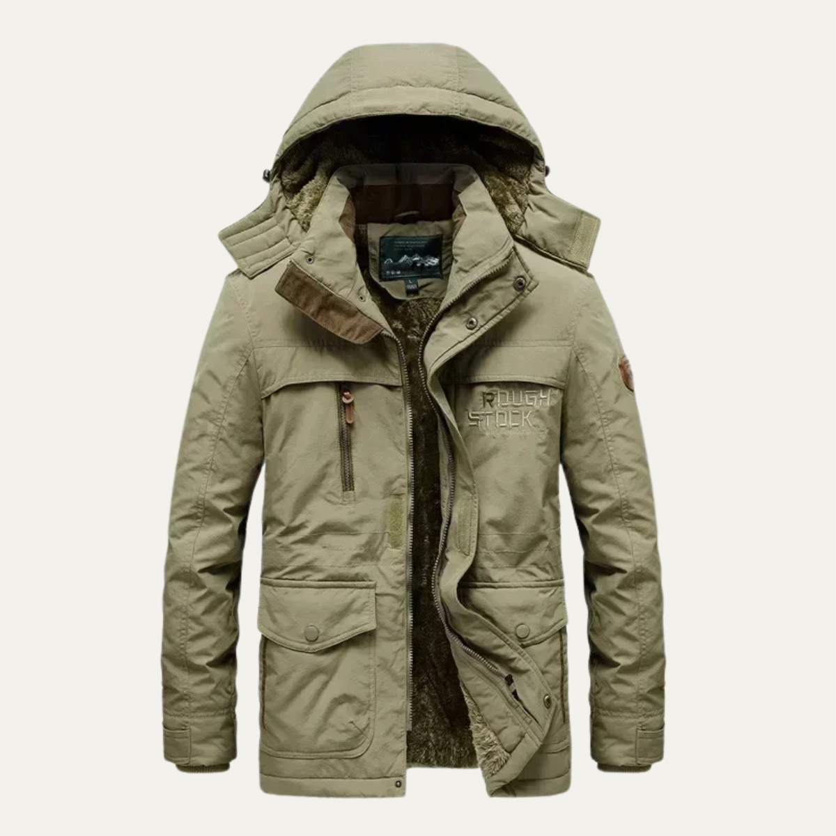 Warm Waterproof Men's Parka Coat with Hood