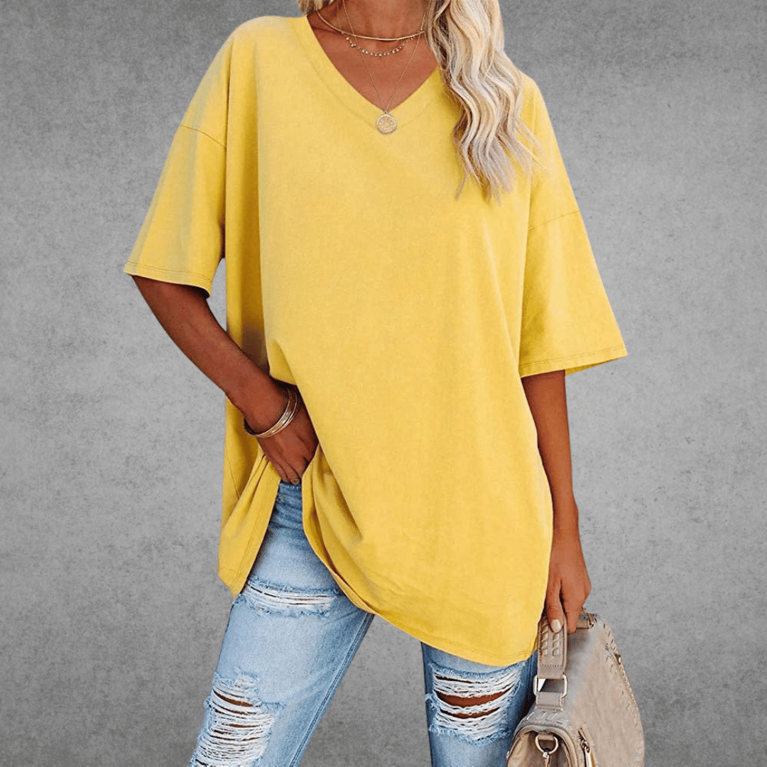 Relaxed Fit Casual V Neck T Shirt