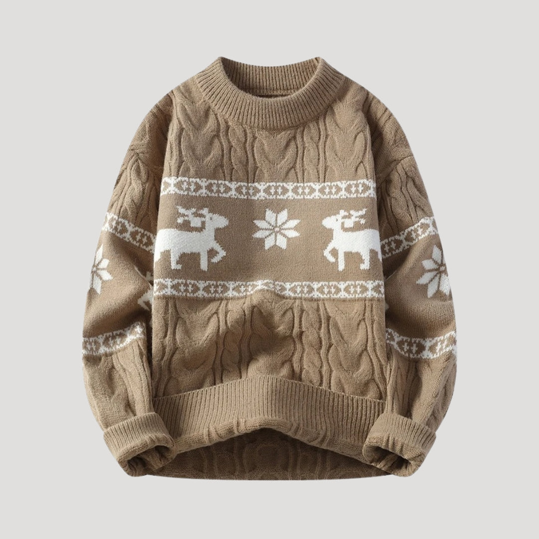 Warm Winter Crew Neck Pullover Sweater