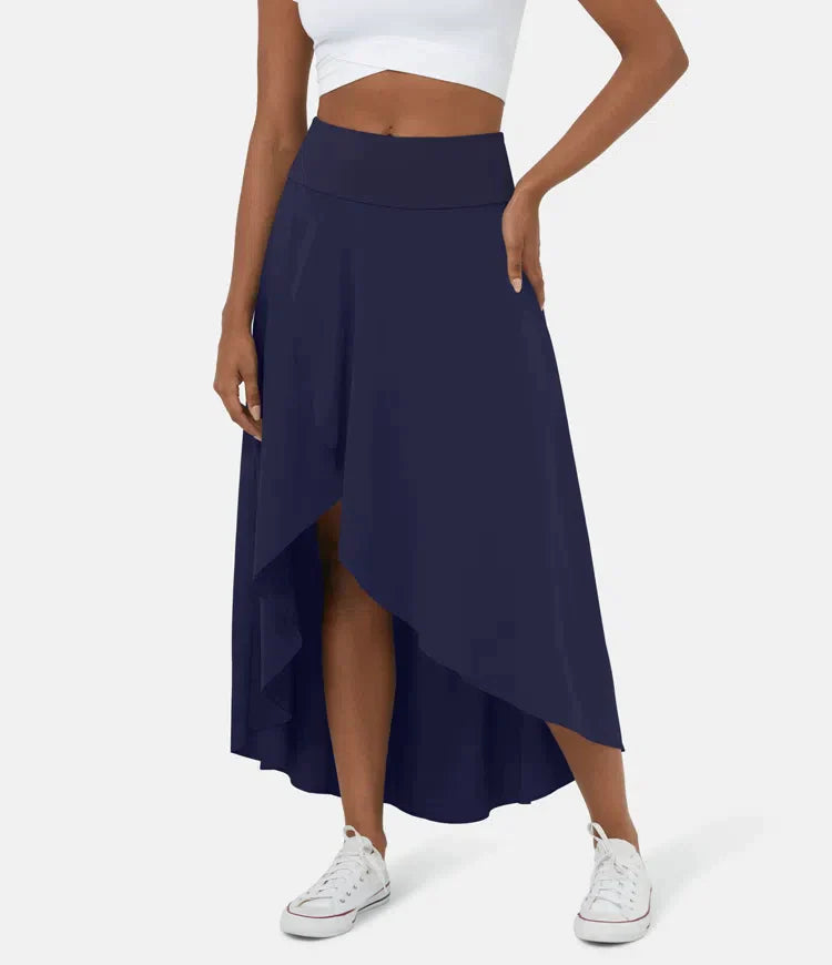 Flattering Flowy Side Midi Skirt