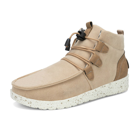 Women Warm Flat Ankle Boots Casual High Top Walking Shoes