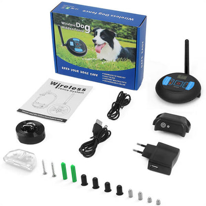 Wireless Dog Fence Electric Waterproof Intelligent Training Collar for 1/2/3 Dogs