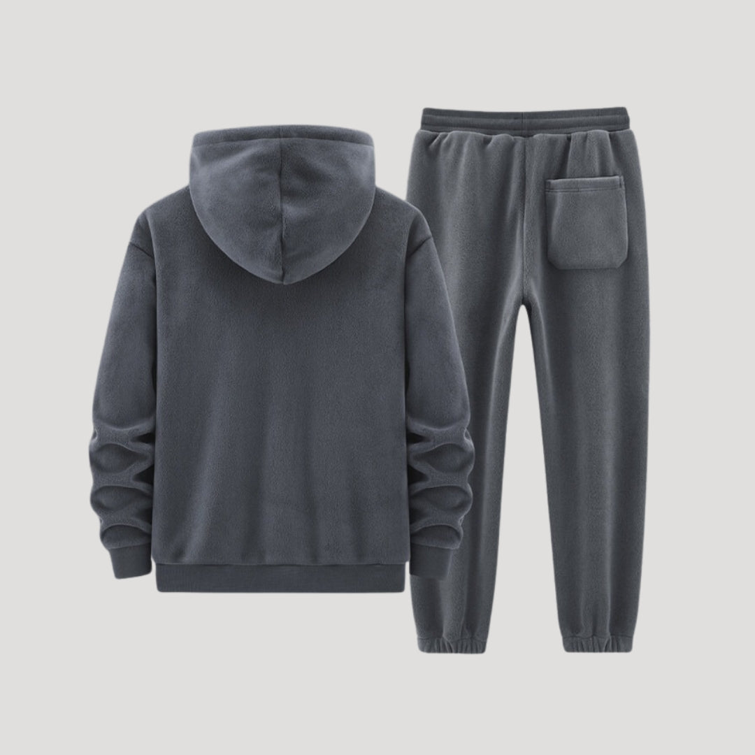 Soft Plush Fleece Hoodie Set