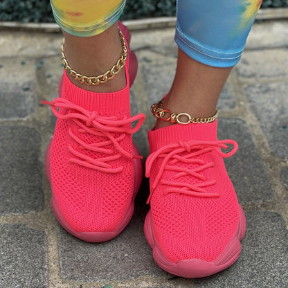 Women's Comfortable Breathable Lace-Up Sneakers