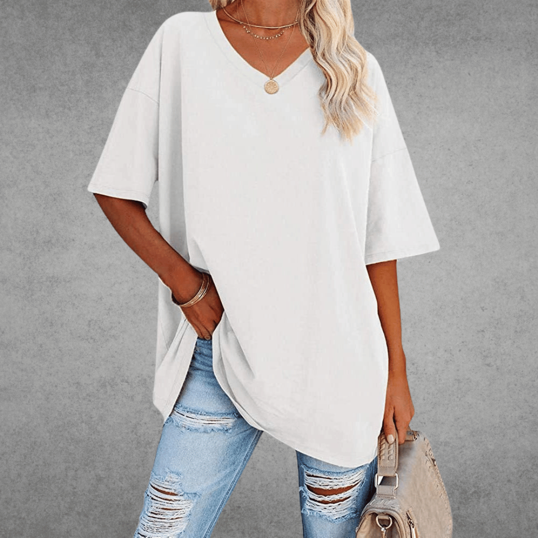 Relaxed Fit Casual V Neck T Shirt