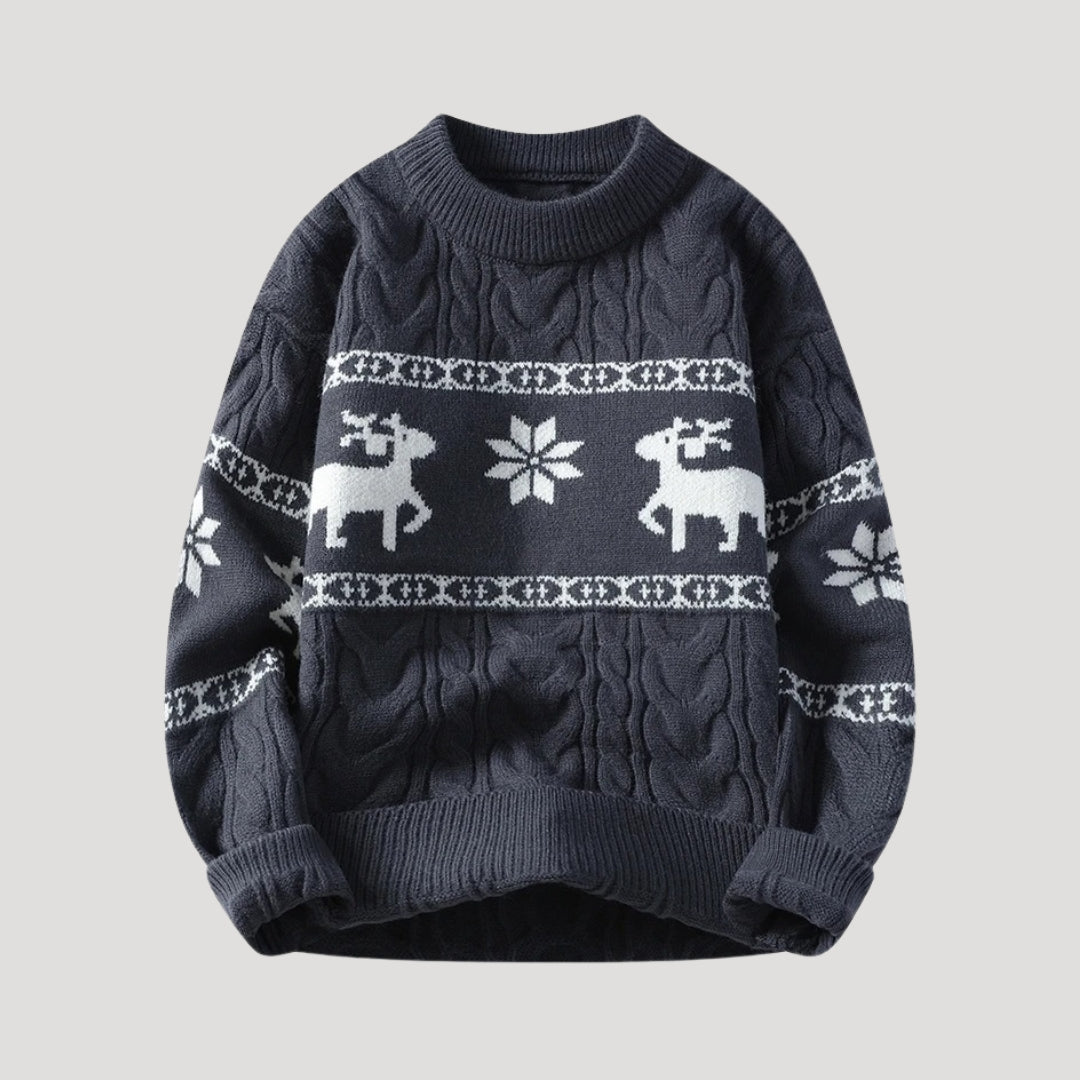 Warm Winter Crew Neck Pullover Sweater