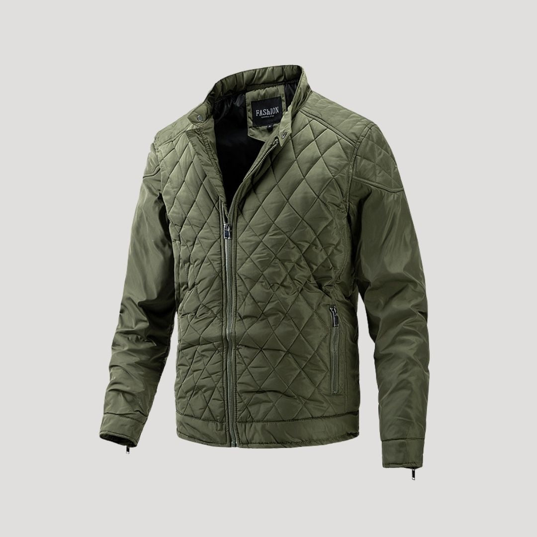 Warm Insulated Quilted Parka Coat for Men