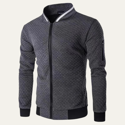 Slim Fit Men's Quilted Bomber Jacket