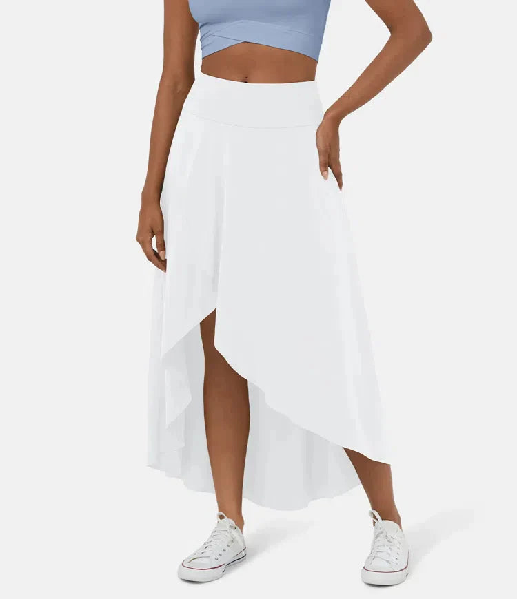 Flattering Flowy Side Midi Skirt